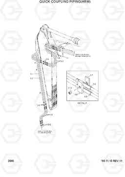 2086 QUICK COUPLING PIPING(ARM) R130LC-3, Hyundai