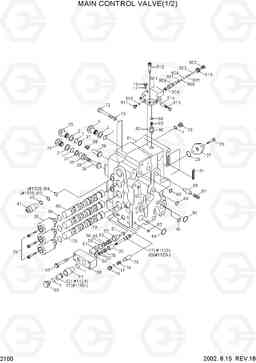 2100 MAIN CONTROL VALVE(1/2) R130LC-3, Hyundai