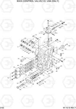 2102 MAIN CONTROL VALVE(1/2, USA ONLY) R130LC-3, Hyundai