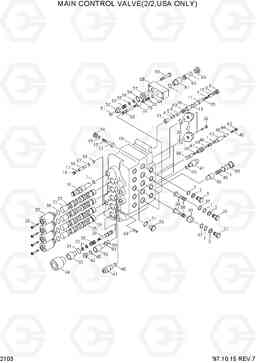 2103 MAIN CONTROL VALVE(2/2, USA ONLY) R130LC-3, Hyundai