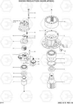 2111 SWING REDUCTION GEAR(-#1904) R130LC-3, Hyundai