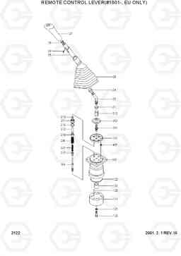 2122 REMOTE CONTROL LEVER(#1801-, EU ONLY) R130LC-3, Hyundai