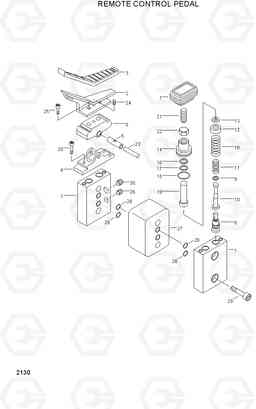 2130 REMOTE CONTROL PEDAL R130LC-3, Hyundai