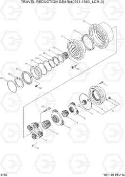 2155 TRAVEL REDUCTION GEAR(#0631-1563, LCM-3) R130LC-3, Hyundai