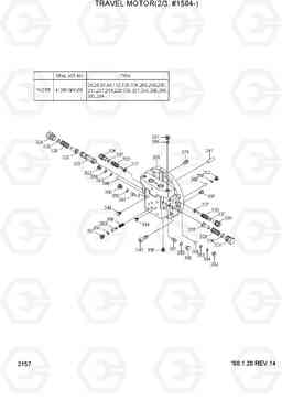 2157 TRAVEL MOTOR(2/3, #1564-, LC-3, LCD-3) R130LC-3, Hyundai