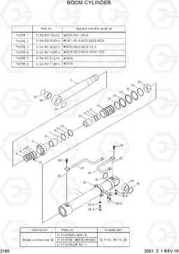 2160 BOOM CYLINDER R130LC-3, Hyundai