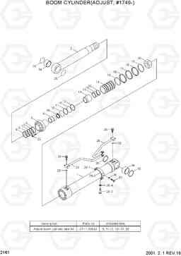 2161 BOOM CYLINDER(ADJUST, #1749-) R130LC-3, Hyundai