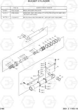 2180 BUCKET CYLINDER R130LC-3, Hyundai