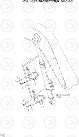 2200 CYLINDER PROTECTOR(R130LCM-3) R130LC-3, Hyundai