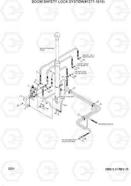 2221 BOOM SAFETY LOCK SYSTEM(#1377-1616) R130LC-3, Hyundai