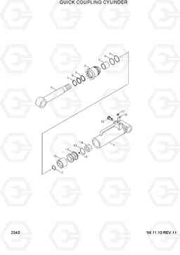 2240 QUICK COUPLING CYLINDER R130LC-3, Hyundai