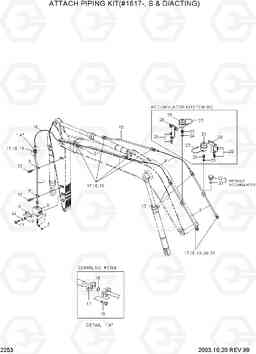 2253 ATTACH PIPING KIT(#1617-, S & D/ACTING) R130LC-3, Hyundai