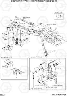 2253A ATTACH PIPING KIT(2 PIECE BOOM) R130LC-3, Hyundai