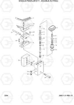 2254 SINGLE PEDAL(#1617-, DOUBLE ACTING) R130LC-3, Hyundai