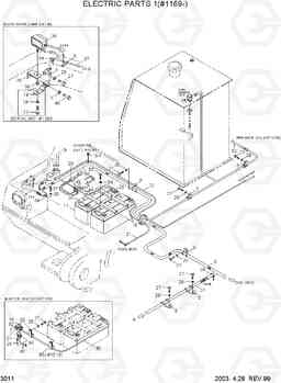 3011 ELECTRIC PARTS 1(#1169-) R130LC-3, Hyundai