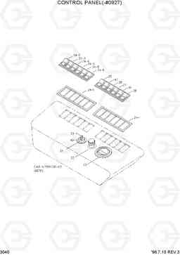 3040 CONTROL PANEL(-#0927) R130LC-3, Hyundai