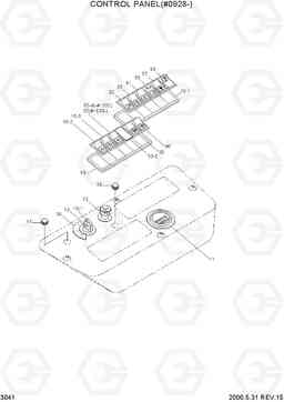 3041 CONTROL PANEL(#0928-) R130LC-3, Hyundai