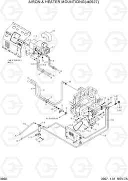 3050 AIRCON & HEATER MOUNTING(-#0927) R130LC-3, Hyundai