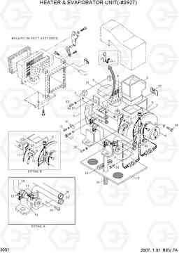 3051 HEATER & EVAPORATOR UNIT(-#0927) R130LC-3, Hyundai