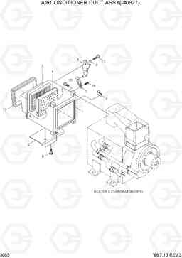 3053 AIR CONDITIONER DUCT ASSY(-#0927) R130LC-3, Hyundai