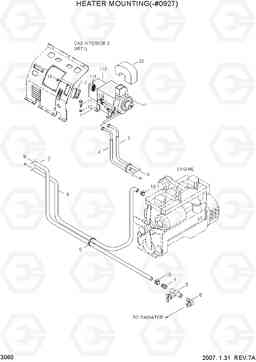 3060 HEATER MOUNTING(-#0927) R130LC-3, Hyundai