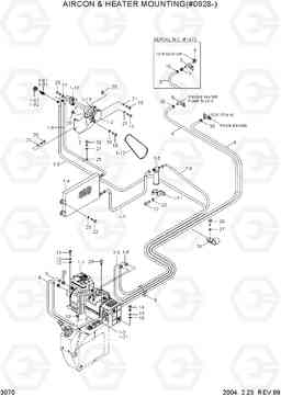 3070 AIRCON & HEATER MOUNTING(#0928-) R130LC-3, Hyundai