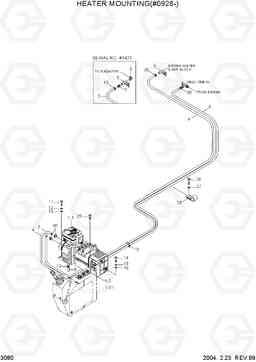 3080 HEATER MOUNTING(#0928-) R130LC-3, Hyundai