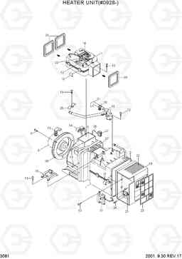 3081 HEATER UNIT(#0928-) R130LC-3, Hyundai