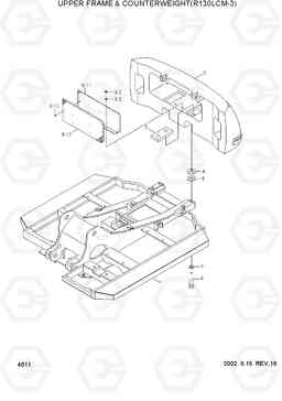 4011 UPPER FRAME & COUNTERWEIGHT(R130LCM-3) R130LC-3, Hyundai