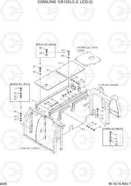4020 COWLING 1(R130LC-3, LCD-3) R130LC-3, Hyundai