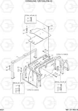 4021 COWLING 1(R130LCM-3) R130LC-3, Hyundai