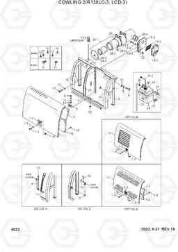 4022 COWLING 2(R130LC-3, LCD-3) R130LC-3, Hyundai