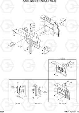 4024 COWLING 3(R130LC-3, LCD-3) R130LC-3, Hyundai