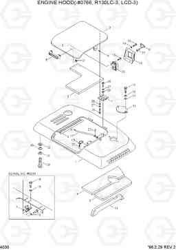 4030 ENGINE HOOD(-#0766, R130LC-3, LCD-3) R130LC-3, Hyundai