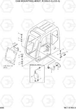 4050 CAB MOUNTING(-#0927, R130LC-3, LCD-3) R130LC-3, Hyundai