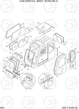 4053 CAB ASSY(1/3, -#0927, R130LCM-3) R130LC-3, Hyundai