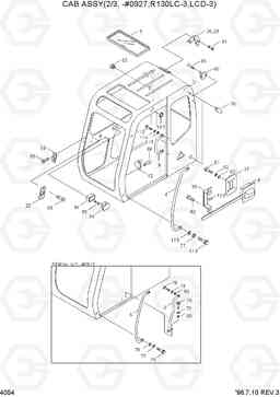 4054 CAB ASSY(2/3, -#0927, R130LC-3, LCD-3) R130LC-3, Hyundai