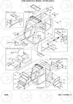 405B CAB ASSY(2/3, #0928-, R130LCM-3) R130LC-3, Hyundai