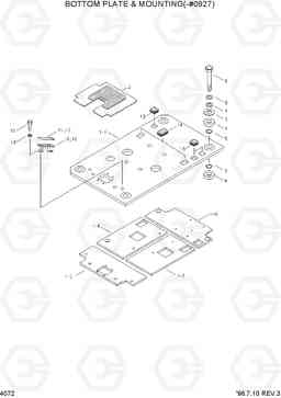 4072 BOTTOM PLATE & MOUNTING(-#0927) R130LC-3, Hyundai