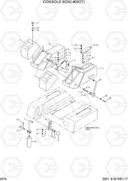 4074 CONSOLE BOX(-#0927) R130LC-3, Hyundai