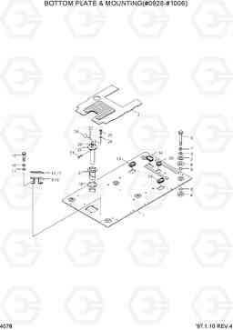 4078 BOTTOM PLATE & MOUNTING(#0928-1006) R130LC-3, Hyundai