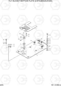 4079 TILT BKT BOTTOM PLATE & MTG(#0928-1006) R130LC-3, Hyundai