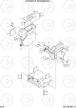 407A CONSOLE BOX(#0928-) R130LC-3, Hyundai