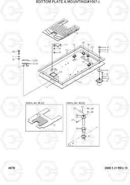 407B BOTTOM PLATE & MOUNTING(#1007-) R130LC-3, Hyundai