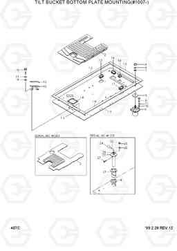 407C TILT BUCKET BOTTOM PLATE & MTG R130LC-3, Hyundai