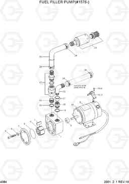 4084 FUEL FILLER PUMP(#1576-) R130LC-3, Hyundai