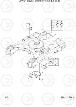 5013 LOWER COVER GROUP(R130LC-3, LCD-3) R130LC-3, Hyundai