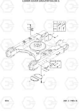 5014 LOWER COVER GROUP(R130LCM-3) R130LC-3, Hyundai