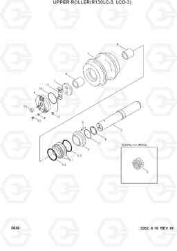 5030 UPPER ROLLER(R130LC-3, LCD-3) R130LC-3, Hyundai