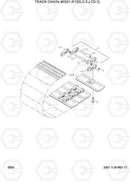 5050 TRACK CHAIN(-#0981, R130LC-3, LCM-3) R130LC-3, Hyundai